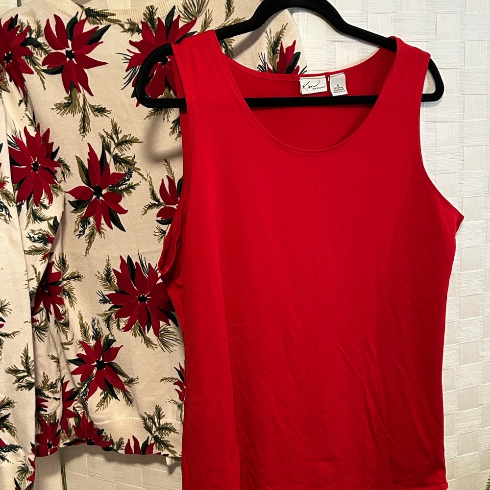 Poinsettia Christmas Cardigan by Talbots - Picture 5 of 9